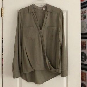 Holding Horses army green long-sleeved shirt